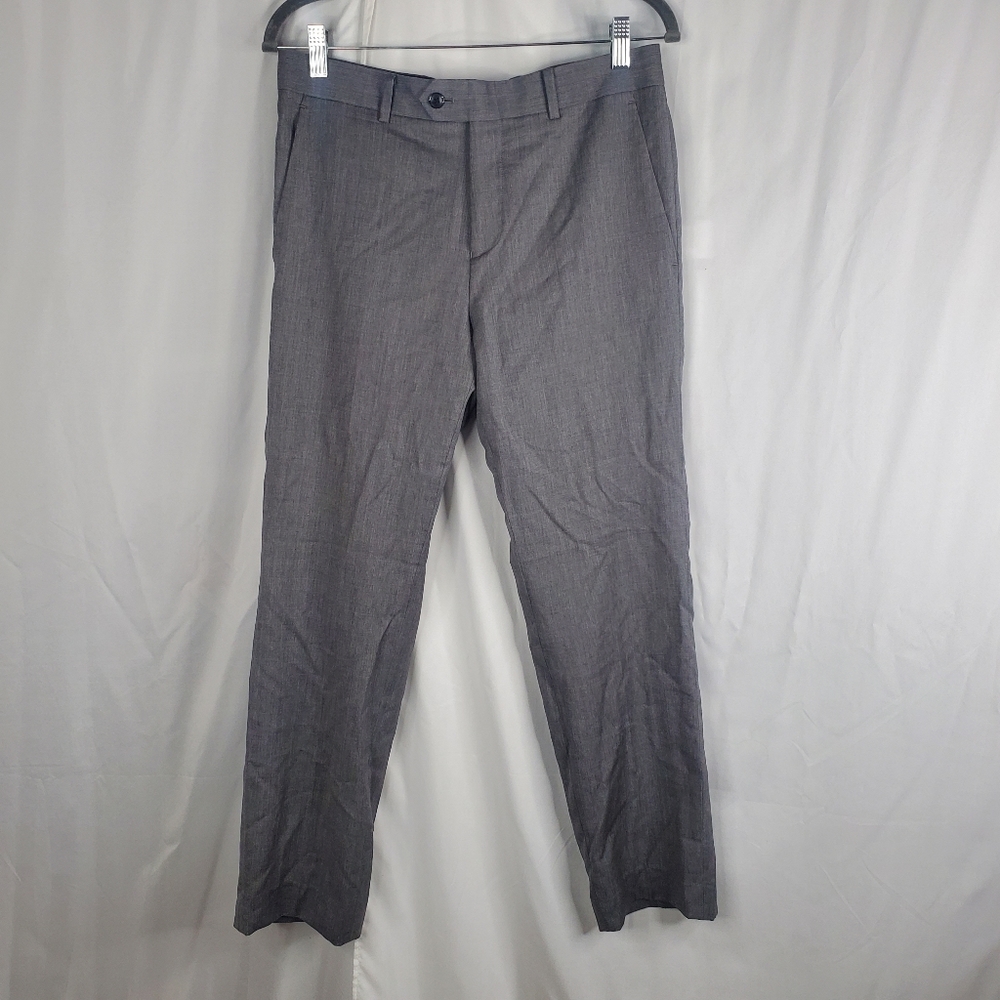 ♤ Bar III Extra Slim Gray 100% Wool Trousers Size 30x32